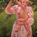Baby Reaching for an Apple (Child Picking Fruit)